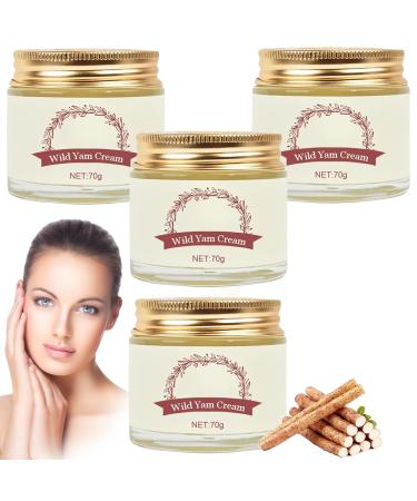 Wild Yam Cream Organic Hormone Balance for Women Menopause Natural Estrogen Relief 4 Pack of 70g Non-Greasy Formula (4 Pack)