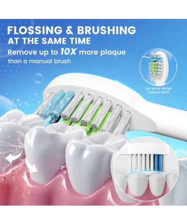 Waterpik Toothbrush Head Replacement - 8 Pack Compatible with Sonic Fusion 2.0 (SF-01 SF-02 SF-03 SF-04) - Flossing Brush Heads - Buy Online on GoSupps.com