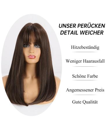 Testar 24 Inch Dark Brown Wig for Black Women | Long Straight Natural Art Hair Wig - Perfect for Everyday & Parties - Buy Online on GoSupps.com