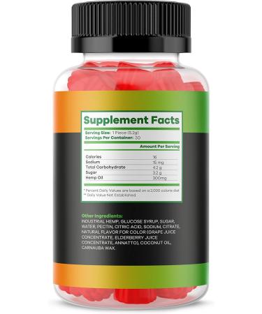 PureHemp Premium Hemp Oil Gummies - 30 Day Supply - 30 Count - Buy Online on GoSupps.com