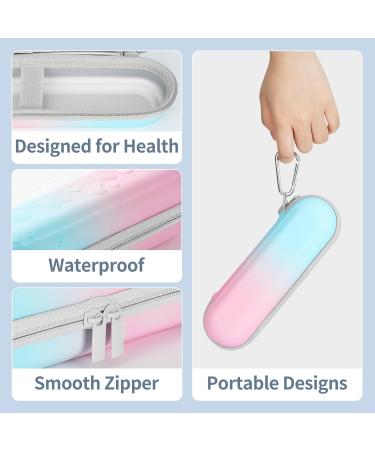 Toothbrush Travel Case with 2 Toothbrush Head Cover Caps for Oral-B/Oral-B Pro/Philips Sonicare Electric Toothbrush Keeps Toothbrush Fresh and Clean Portable Waterproof Travel Organizer Set Gradient Case and 2 Caps - Buy Online on GoSupps.com