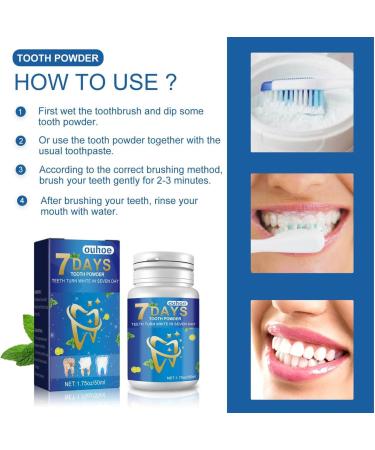 7 Days Teeth Whitening Powder - Effective Tooth Brightening & Whitening Toothpowder for Instant Results - Buy Online on GoSupps.com