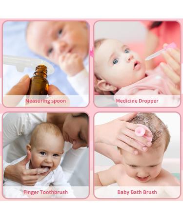 Baby Healthcare and Grooming Kit with Hair and Nail Clippers for Newborns - 20 Piece Set in Pink - Buy Online on GoSupps.com
