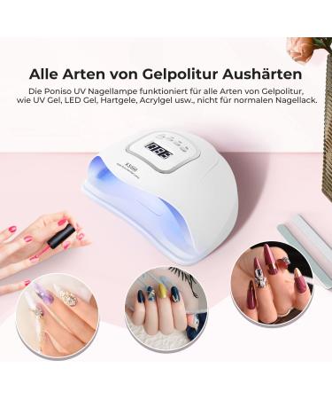 150W UV LED Nail Dryer Lamp - Infrared Sensor LCD Display 10/30/60/99S Timer for Gel Nails - Buy Online on GoSupps.com