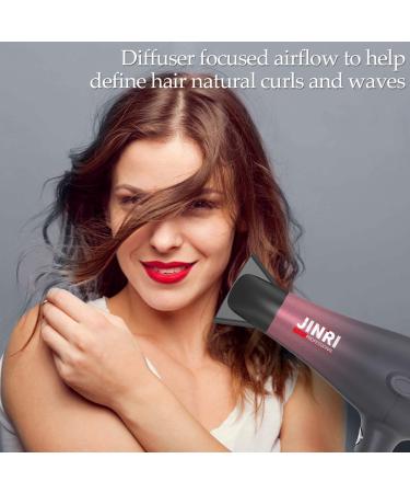 Infrared Hair Dryer - JINRI Professional 1875W Ionic Blow Dryer with Comb Diffuser & Concentrator for Fast Drying | International Shipping Available - Buy Online on GoSupps.com