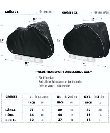 Teamobsidian Waterproof Bicycle Cover for 2 Bikes | Outdoor Protective Shell & Rain Protection | Durable Bike Tarpaulin for Carriers - Buy Online on GoSupps.com