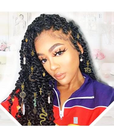 Lykoow 161Pcs Dreadlocks Hair Jewelry - Gold Wire Wrapped Crystal Beads for Women | Hair Accessories for Braids, Locs, and Twists - Metal Coils, Pearls, and Hair Clips Included - Buy Online on GoSupps.com