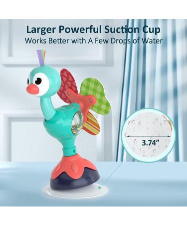 2-in-1 Baby Rattles Toys with Suction Cups | High Chair & Table Tray Bath Travel Toys for 6-12 Months | Shake, Grab, Spin & Turn | Baby Birthday Gift - Buy Online on GoSupps.com