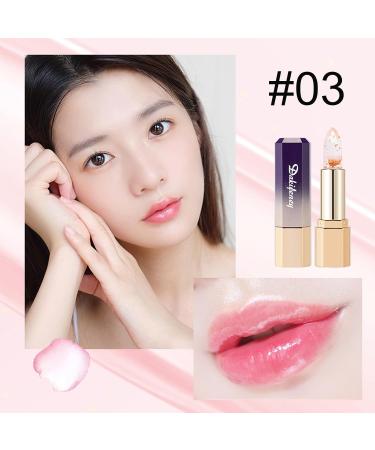 Tinted Lip Balm Colour Changing Lip Balm Set 3PC Clear Flower Jelly Lipstick Nutritious Moisturizer Lip Balm Lighten Dark Lip Color Lip Repair Gifts For Teenage Girl - Buy Online on GoSupps.com