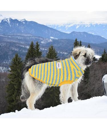 Warm XL Yellow Dog Sweater for Small Dogs & Puppies | Fleece Plush Winter Coat for Cats & Dogs - Buy Online on GoSupps.com