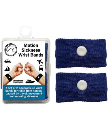 SwimCell Travel Sickness Bands - Adult & Children Wristbands for Morning Sickness Relief - Blue (1 Pair) - Buy Online on GoSupps.com