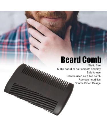 Men's Wooden Beard Comb - Professional Double-Sided Fine Teeth Grooming Tool for Hair Care Portable Lice Comb - Buy Online on GoSupps.com