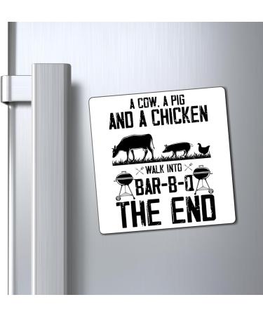 Novelty Grilling BBQ Poultry Sausage Ketogenic Foodie Lover Humorous Barbecue Protein Party Enthusiasts Magnets 4" 4" - Buy Online on GoSupps.com