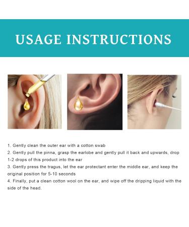 Organic Ear Care Solution Ear Discomfort Cleaning Earwax Body Comfort Ear Massage Daily Care Drops - Buy Online on GoSupps.com