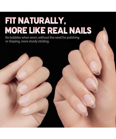 Soft Gel False Nail Tips Kit - 480PCS Short Coffin & Almond | Matte Full Cover Acrylic Extensions | 15 Sizes | DIY Manicure & Salon Use - Buy Online on GoSupps.com
