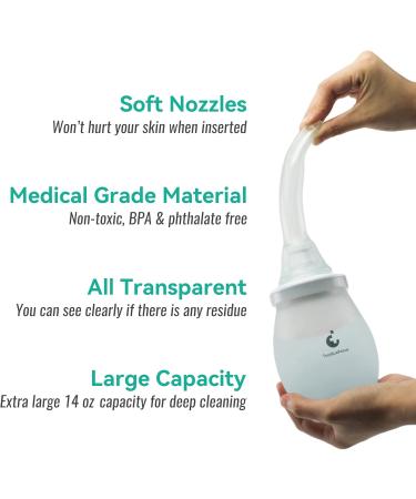 TopQuaFocus 14OZ Enema Bulb Kit - Colon Cleansing & Anal Douche for Men & Women | 7 Replaceable Nozzles BPA & Phthalates Free - Buy Online on GoSupps.com