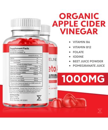 Lifeline Keto + Apple Cider Vinegar Gummies for Weight Loss - 60 Gummies - Buy Online on GoSupps.com