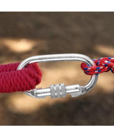 Emekian Heavy Load Screw Carabiner - 25 kN (2500kg) for Hammocks Ropes & Hiking - 4 Pack - Durable Indoor & Outdoor Use - Buy Online on GoSupps.com