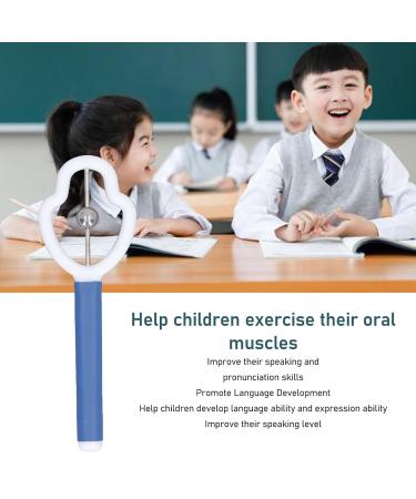 Improve Language Development with Tongue Tip Exercise Device - Flexible Mouth Muscle Trainer (Blue & White) - Buy Online on GoSupps.com