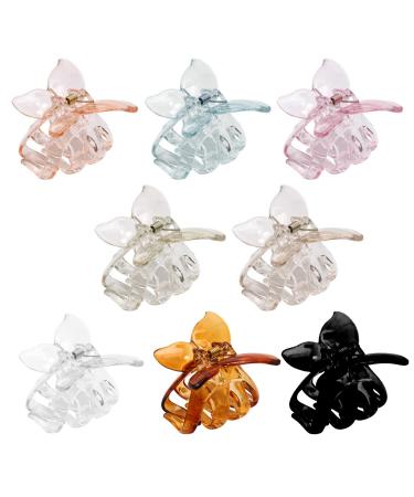 Sdoowes 8PCs butterfly mini hair clips sweet women girls mini hair clips clips slipproof butterfly hair needles hair jams little hair clamps for women girls gift (8 colors)
