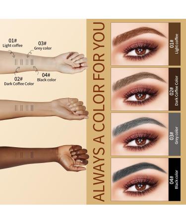 Eyebrow Pencil Waterproof Smudge-proof 3D Natural Makeup Eyebrow Pencil for Men Women Black - Buy Online on GoSupps.com