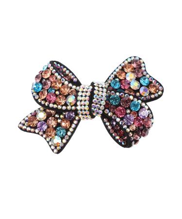 DOITOOL Hairpin Ponytail Hair Clip Scrunchies for Girls Crystal Hair Clamps Vintage Hair Rhinestone Barrettes for Women Bride Hair Clip Full Diamond Spring Clip Rhinestones Miss