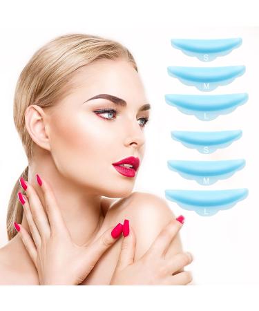 48-Piece Silicone Eyelash Lift Rods - S/M/L Sizes | Curler Perming Pads for Makeup Beauty | Blue - Buy Online on GoSupps.com