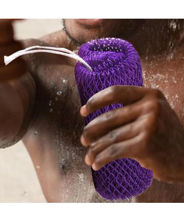 African skin smoothing peeling deep cleansing bath massage for arms legs feet neck and back daily care travel gym bathroom Lilac - Buy Online on GoSupps.com
