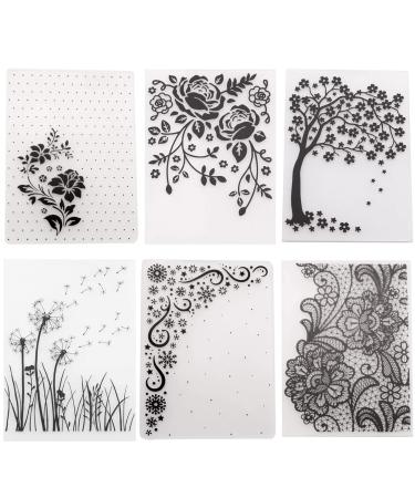 6Pcs Flower Snowflake Plastic Embossing Folder DIY Craft Template Molds Stamp Stencils Scrapbook Paper Cards Photo Album Making Tools Embossing Folders Handmade Art Craft Supplies Decorating Mold - Buy Online on GoSupps.com
