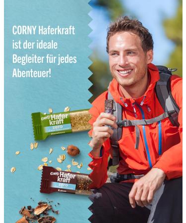 Oat Bar Corny Haferkraft Zero Cocoa Vegan No Added Sugar 125 Kcal | 48x35g Healthy Snack for Weight Management - Buy Online on GoSupps.com