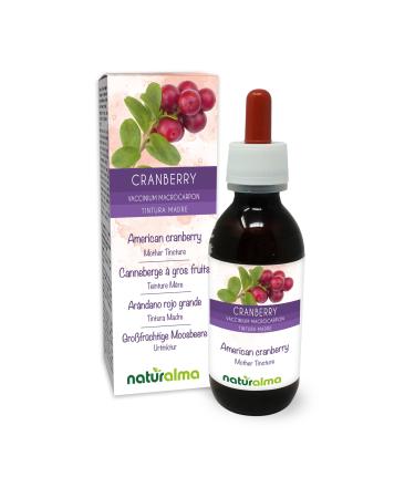 Canneberge gros fruits ou Cranberry (Vaccinium macrocarpon) fruits Teinture M re sans alcool Naturalma - Extrait liquide gouttes 120 ml - Compl ment alimentaire - V g talien ou v gan Sans alcool 120 ml (Lot de 1)