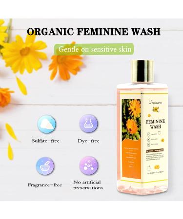 forvirness Natural Feminine Wash for Sensitive Skin - pH Balanced Vaginal Wash with Calendula & Apple Cider Vinegar - Gynecologist Tested - 8.5 fl.oz - Buy Online on GoSupps.com
