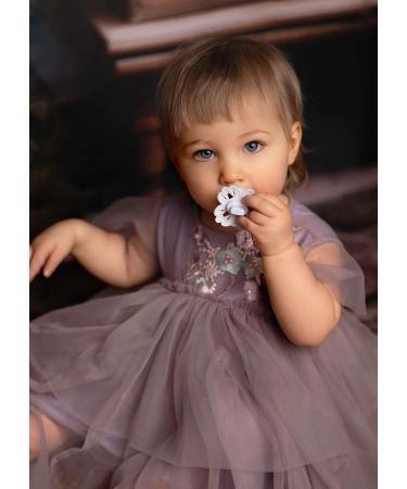 Buy Mamillu Flurry Children's Pacifier - Symmetrical BPA-Free Medical Silicone Made in EU (Vanilla Cream/Mocha 0-6m) - 2 Pack for Infants - Buy Online on GoSupps.com