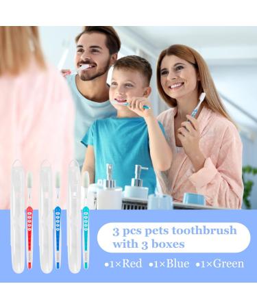 Newday Nano Toothbrushes - Soft Bristle Silicone Travel Set for Sensitive Teeth & Gums | Individually Wrapped | 3 Box Multi-Color - Buy Online on GoSupps.com