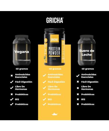 GRICHA Protein Powder - Cricket & Plant Based Vanilla (28.22 oz) | 50% Daily Probiotics B12 D Zinc & Iron - Best for Gut Health - Buy Online on GoSupps.com