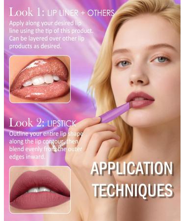  Lestpola Matte Crayon Lipstick Pencil 2-in-1 Waterproof Lip Liner Long-Lasting Non-Stick Cup Smooth Texture High Pigmentation Matte Velvet Lip Contour Makeup for Women - Buy Online on GoSupps.com