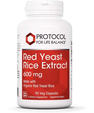 Protocol Red Yeast Rice Extract 600mg - Traditional Herbalism - 90 Veg Caps