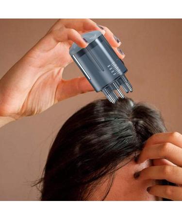 Generic Scalp Oil Applicator & Shampoo Brush - Refillable Multi-Functional Scalp Scrubber in Blue for Hair Care - Buy Online on GoSupps.com