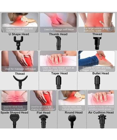 Muscle Massage Gun for Athletes - 30 Speeds Electric Massager for Deep Tissue Relief - Quiet Handheld Device with LCD Screen and 10 Heads - Buy Online on GoSupps.com