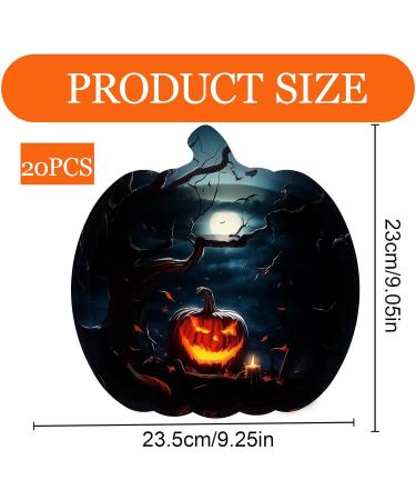 Halloween Dinner Plates | Scary Black Paper Cake Plates | Pumpkin Shaped Dinner Platter 9Inch Pumpkin Halloween Paper Plates for Candy Treat Cake Snack - Buy Online on GoSupps.com
