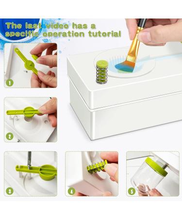 Paint Brush Cleaner Rinse Cup - Water Recycling Brush Rinser for Acrylic, Watercolor & Water-Based Paints - Green - Buy Online on GoSupps.com