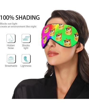 Unisex Rainbow Shiba Inu Doge Life Sleep Eye Mask - Comfortable Shade Cover - Buy Online on GoSupps.com