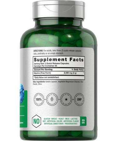 Horb ach Glycine 3000mg Supplement | 100 Powder Capsules | Non-GMO Gluten Free - Buy Online on GoSupps.com