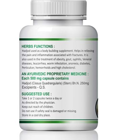 Riffway Hadjod Capsule: Bone & Joint Wellness Tablets - 60 Capsules - Buy Online on GoSupps.com