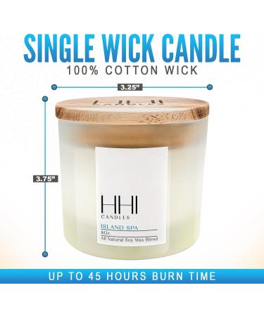 All-Natural Island Spa Candle | Eucalyptus & Citrus Scented | Large 8oz Relaxation Candle | Long Burn Time | HHI Candles - Buy Online on GoSupps.com