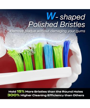 7AM2M Electric Toothbrush for Adults & Teens - LED Screen 5 Modes 90-Day Charge 8 Brush Heads - Purple - Buy Online on GoSupps.com