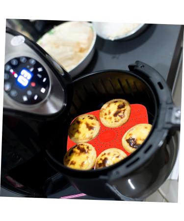 Alipis 2pcs Silicone Fryer Cushion with Home Reusable Mats Raised Air Accessories Liner for Mat Non-Stick Black 20X20X1CM - Buy Online on GoSupps.com