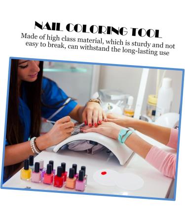 Buy EXCEART 10pcs Nail Polish Palette - Manicure Display Tools & Color Dishes for Nail Art - White Glue Board Mix - 9.5x9.5CM - International Shipping Available - Buy Online on GoSupps.com