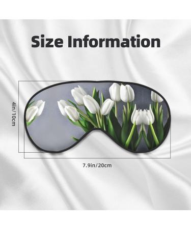 Buy White Tulips Double-Sided Sleep Eye Mask - Soft Comfort Blindfold with Adjustable Strap | Block Out Light - Buy Online on GoSupps.com