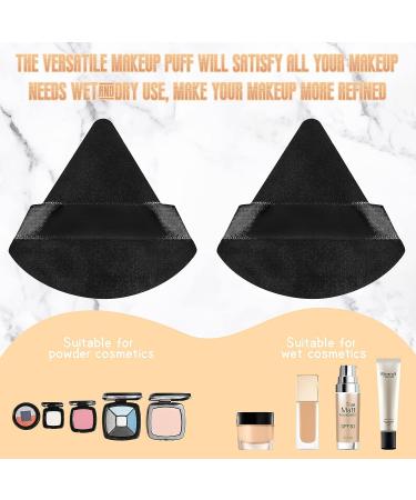 Suclain 48 Pcs Velour Triangle Powder Puff Set - Soft Makeup Puffs for Wet and Dry Application - Black - Buy Online on GoSupps.com